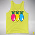 Pansexual Pride Christmas Lights Premium Tank Top - Neon Yellow
